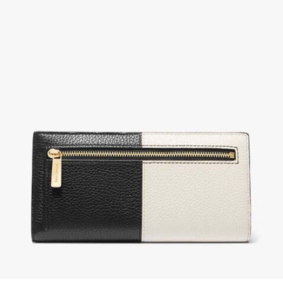 Michael Kors Reed Large Two-Tone Pebbled Leather Wallet - Picture 3 of 4